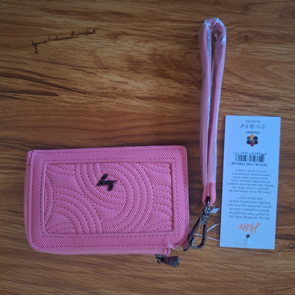 Lug Twirl Matte Luxe Pink Wristlet Wallet - Picture 4 of 7